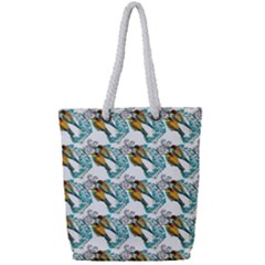 Nature Birds Full Print Rope Handle Tote (small) by Sparkle