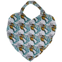 Nature Birds Giant Heart Shaped Tote by Sparkle