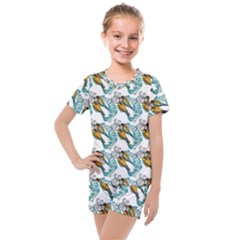 Nature Birds Kids  Mesh Tee And Shorts Set