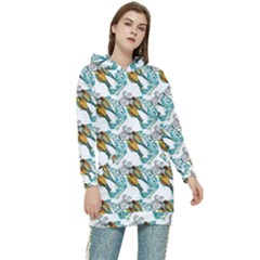 Nature Birds Women s Long Oversized Pullover Hoodie