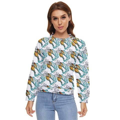 Nature Birds Women s Long Sleeve Raglan Tee by Sparkle