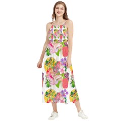 Flowers Pattern Boho Sleeveless Summer Dress