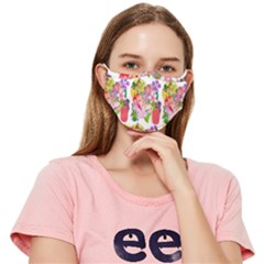 Flowers Pattern Fitted Cloth Face Mask (adult)