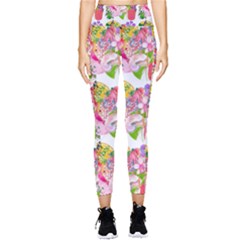 Flowers Pattern Pocket Leggings 