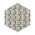 Flowers Pattern Wooden Puzzle Hexagon View1