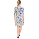 Birds Quarter Sleeve Front Wrap Dress View2