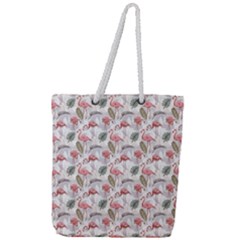 Flamingos Full Print Rope Handle Tote (large) by Sparkle