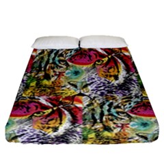 Tiger King Fitted Sheet (queen Size) by Sparkle