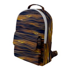 Sunset Waves Pattern Print Flap Pocket Backpack (large) by dflcprintsclothing