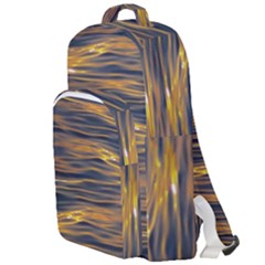 Sunset Waves Pattern Print Double Compartment Backpack by dflcprintsclothing