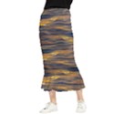 Sunset Waves Pattern Print Maxi Fishtail Chiffon Skirt View1