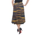 Sunset Waves Pattern Print Midi Mermaid Skirt View2