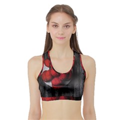 Bollenhut Sports Bra With Border by schwarzwaldfoto