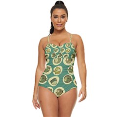 Retro Puff Retro Full Coverage Swimsuit by kitfoxart