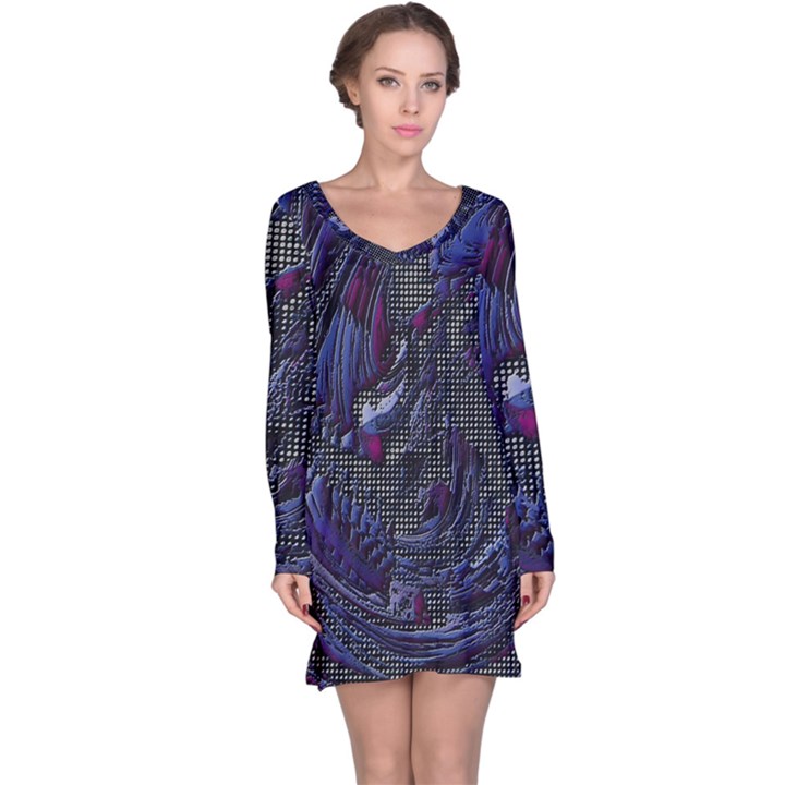 Braille Flow Long Sleeve Nightdress