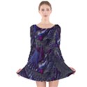 Braille Flow Long Sleeve Velvet Skater Dress View1