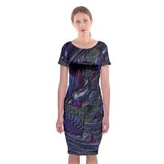 Braille Flow Classic Short Sleeve Midi Dress by MRNStudios