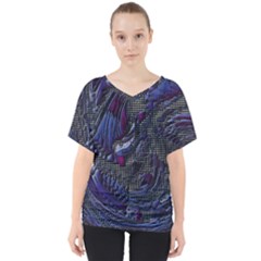 Braille Flow V-neck Dolman Drape Top by MRNStudios