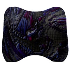 Braille Flow Velour Head Support Cushion by MRNStudios