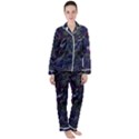 Braille Flow Satin Long Sleeve Pajamas Set View1