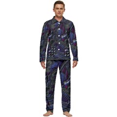 Braille Flow Men s Long Sleeve Velvet Pocket Pajamas Set by MRNStudios