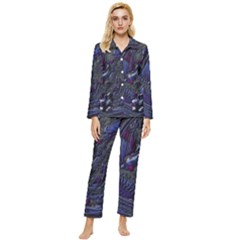 Braille Flow Womens  Long Sleeve Velvet Pocket Pajamas Set by MRNStudios