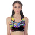 Crazy Multicolored Each Other Running Splashes Hand 1 Sports Bra View1