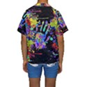 Crazy Multicolored Each Other Running Splashes Hand 1 Kids  Short Sleeve Swimwear View2