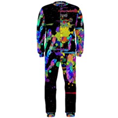 Crazy Multicolored Each Other Running Splashes Hand 1 Onepiece Jumpsuit (men) by EDDArt