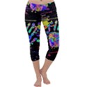 Crazy Multicolored Each Other Running Splashes Hand 1 Capri Yoga Leggings View1