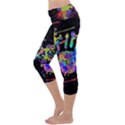 Crazy Multicolored Each Other Running Splashes Hand 1 Capri Yoga Leggings View2