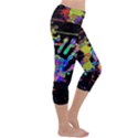 Crazy Multicolored Each Other Running Splashes Hand 1 Capri Yoga Leggings View3