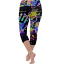 Crazy Multicolored Each Other Running Splashes Hand 1 Capri Yoga Leggings View4