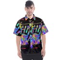 Crazy Multicolored Each Other Running Splashes Hand 1 Men s Short Sleeve Shirt View1