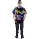 Crazy Multicolored Each Other Running Splashes Hand 1 Men s Short Sleeve Shirt View2