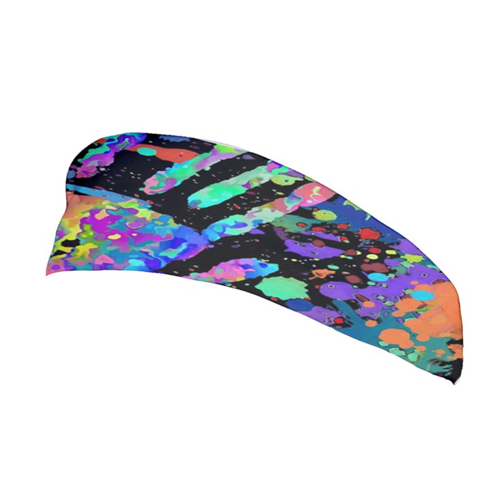 Crazy Multicolored Each Other Running Splashes Hand 1 Stretchable Headband