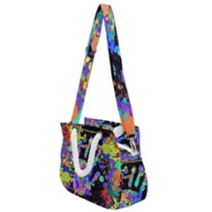 Crazy Multicolored Each Other Running Splashes Hand 1 Rope Handles Shoulder Strap Bag by EDDArt