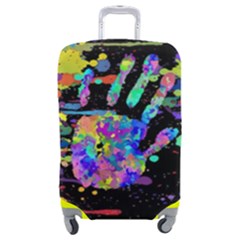 Crazy Multicolored Each Other Running Splashes Hand 1 Luggage Cover (medium) by EDDArt