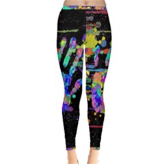 Crazy Multicolored Each Other Running Splashes Hand 1 Inside Out Leggings by EDDArt