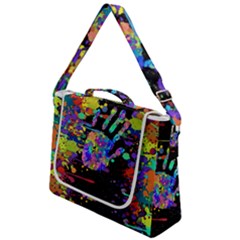 Crazy Multicolored Each Other Running Splashes Hand 1 Box Up Messenger Bag by EDDArt