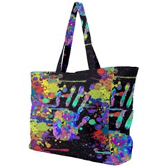 Crazy Multicolored Each Other Running Splashes Hand 1 Simple Shoulder Bag by EDDArt