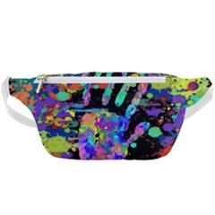 Crazy Multicolored Each Other Running Splashes Hand 1 Waist Bag  by EDDArt