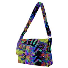 Crazy Multicolored Each Other Running Splashes Hand 1 Full Print Messenger Bag (m) by EDDArt