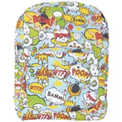 Comic Pow Bamm Boom Poof Wtf Pattern 1 Full Print Backpack by EDDArt