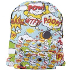 Comic Pow Bamm Boom Poof Wtf Pattern 1 Giant Full Print Backpack by EDDArt