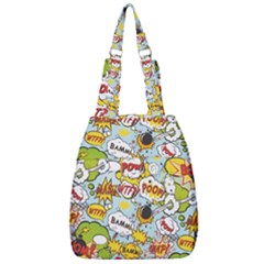 Comic Pow Bamm Boom Poof Wtf Pattern 1 Center Zip Backpack by EDDArt