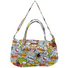 Comic Pow Bamm Boom Poof Wtf Pattern 1 Removal Strap Handbag by EDDArt