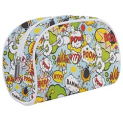 Comic Pow Bamm Boom Poof Wtf Pattern 1 Make Up Case (medium) by EDDArt