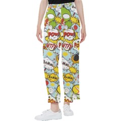 Comic Pow Bamm Boom Poof Wtf Pattern 1 Women s Pants  by EDDArt