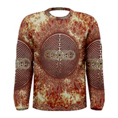 Chartres Double Infinity Antique Mandala Men s Long Sleeve Tee